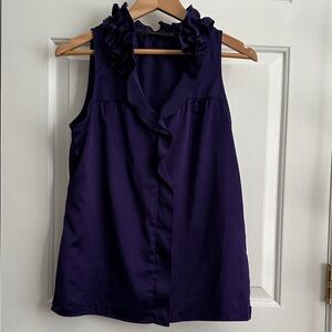 The Limited Ruffled Purple Blouse